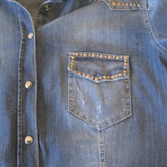 SPACE STYLE CONCEPT Denim shirt - Picture 4 of 6